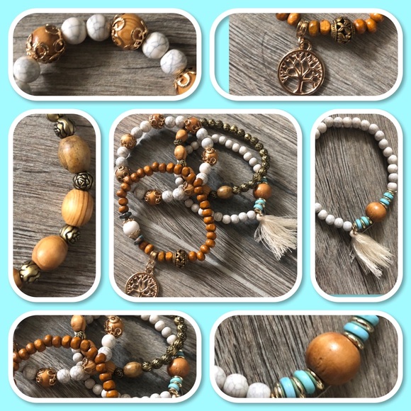 NWOT Bohemian Family Tree Bracelet four piece set - Picture 1 of 8